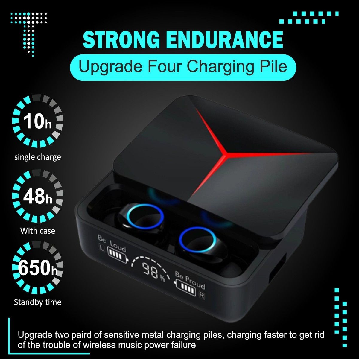 M90 Pro Wireless Earphone Touch Control Bluetooth 5.3 TWS