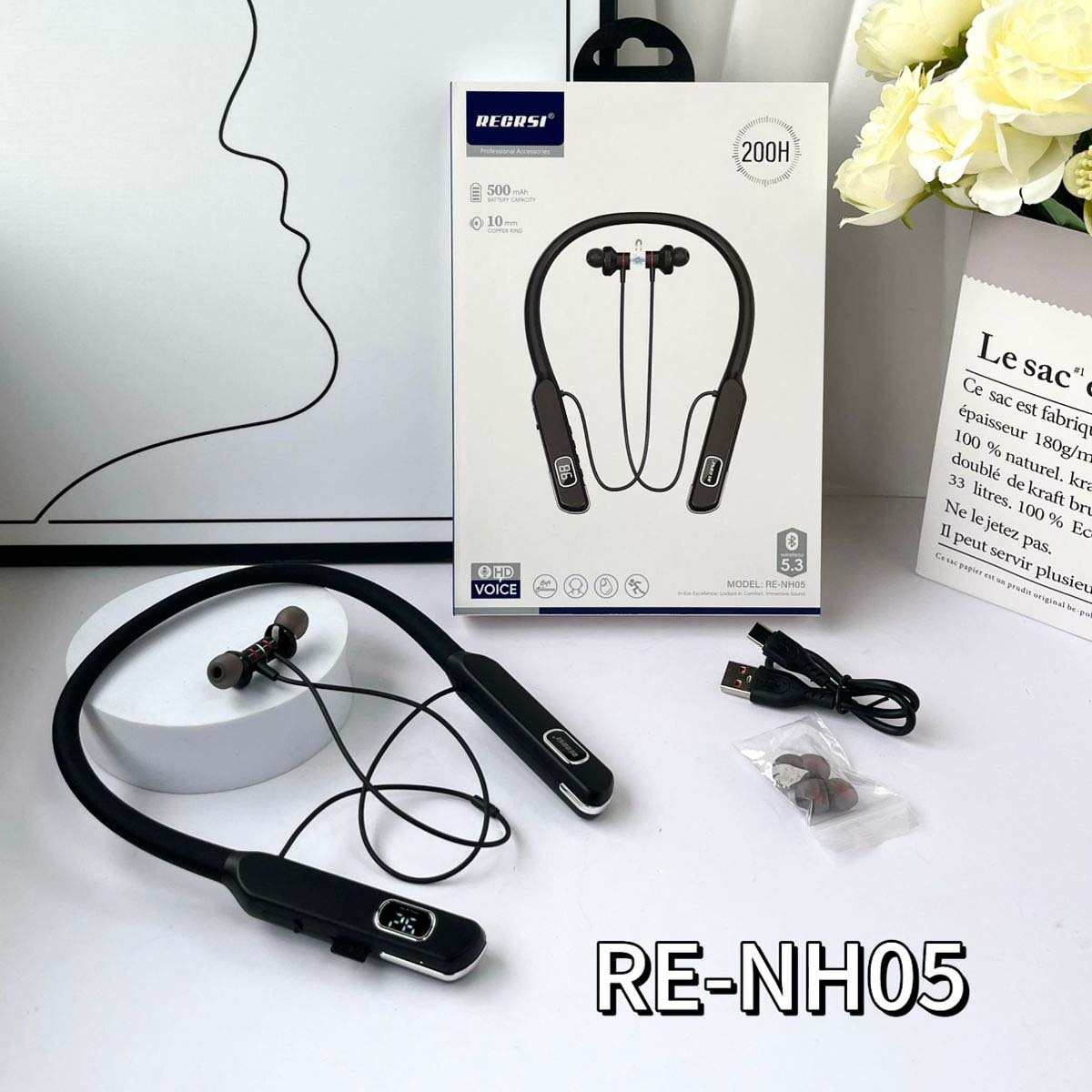 Recrsi RE-NH05 Neckband (200 Hours)