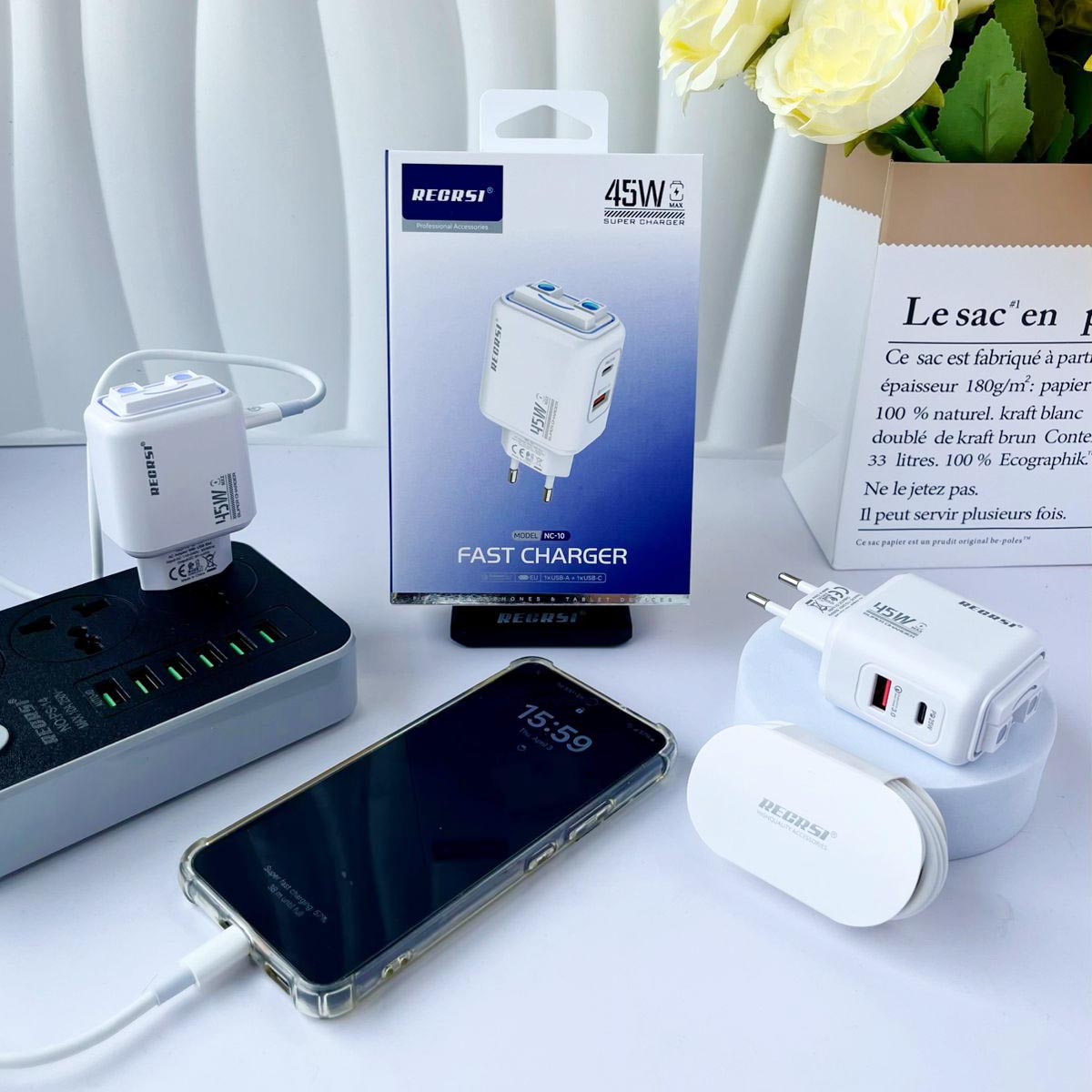 RECRSI 45W Super Fast Charger (Model: NC-10)